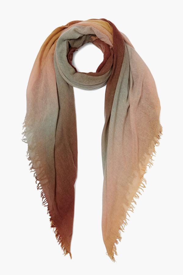 Unisex Large Woven Cashmere Scarf Camel Brown