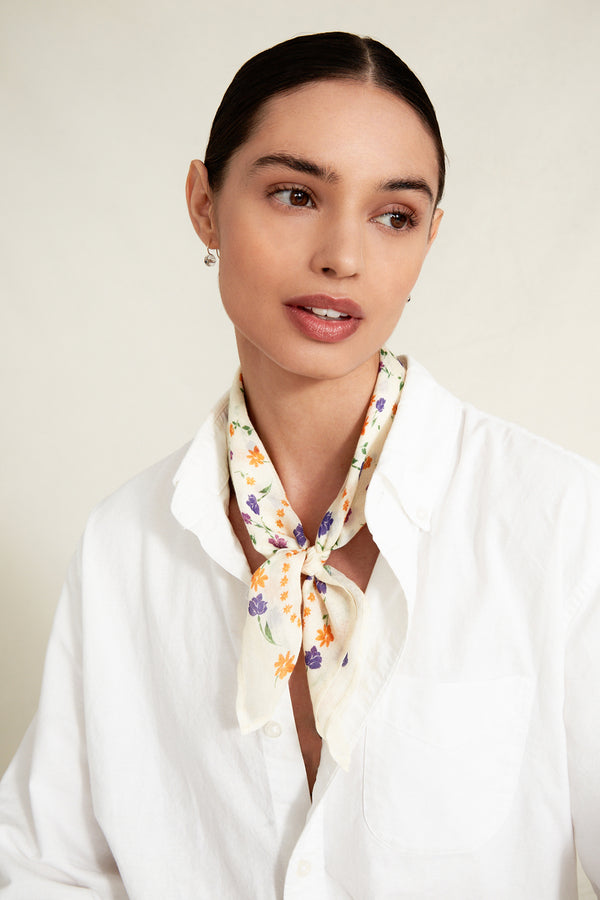 Golden Apricot Embroidered Bandana Chan Luu