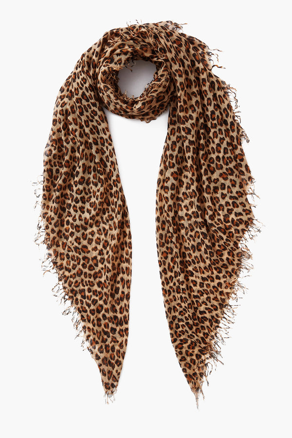 Impressions Infinitely Cozy Leopard Scarf in Taupe