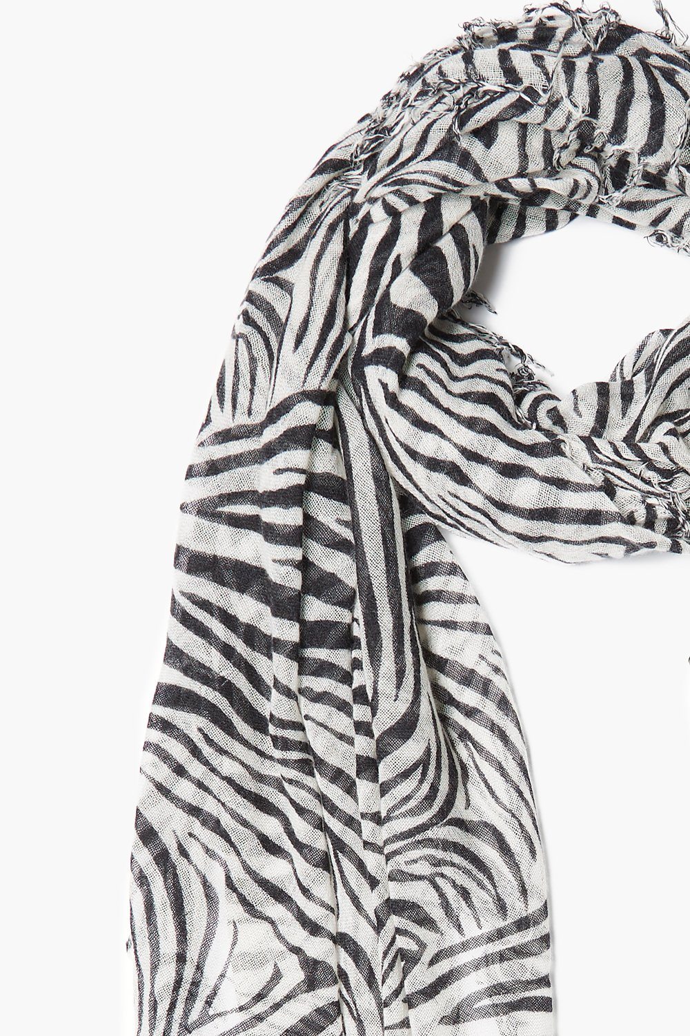 Shortbread Zebra Print Cashmere and Silk Scarf