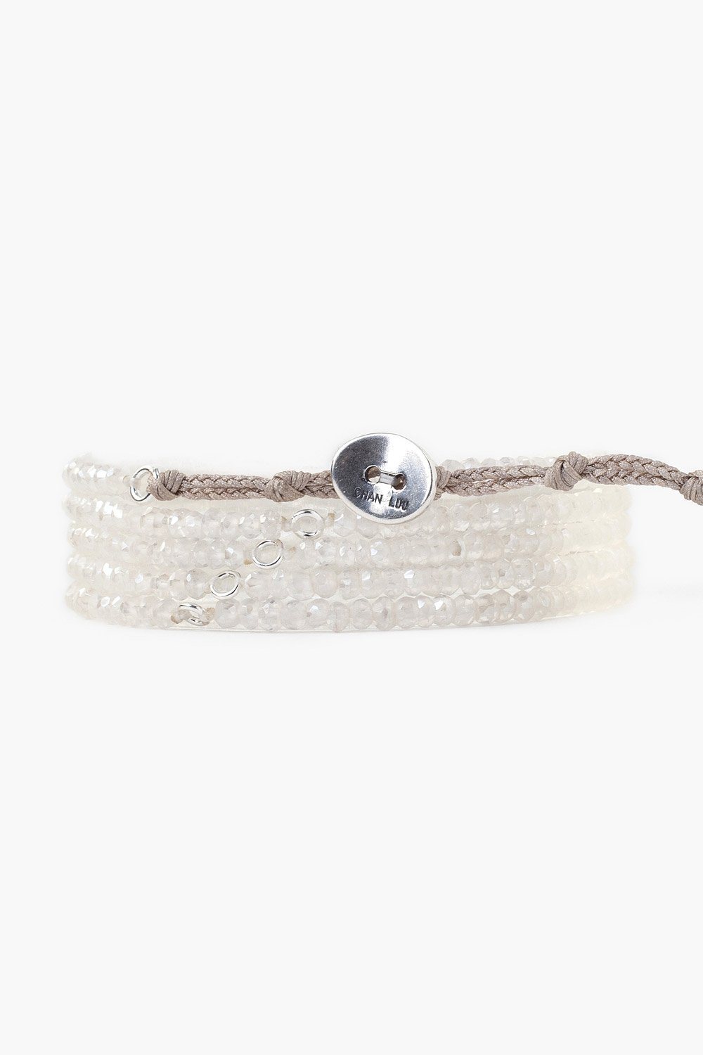 Mystic Clear Quartz Naked Wrap Bracelet