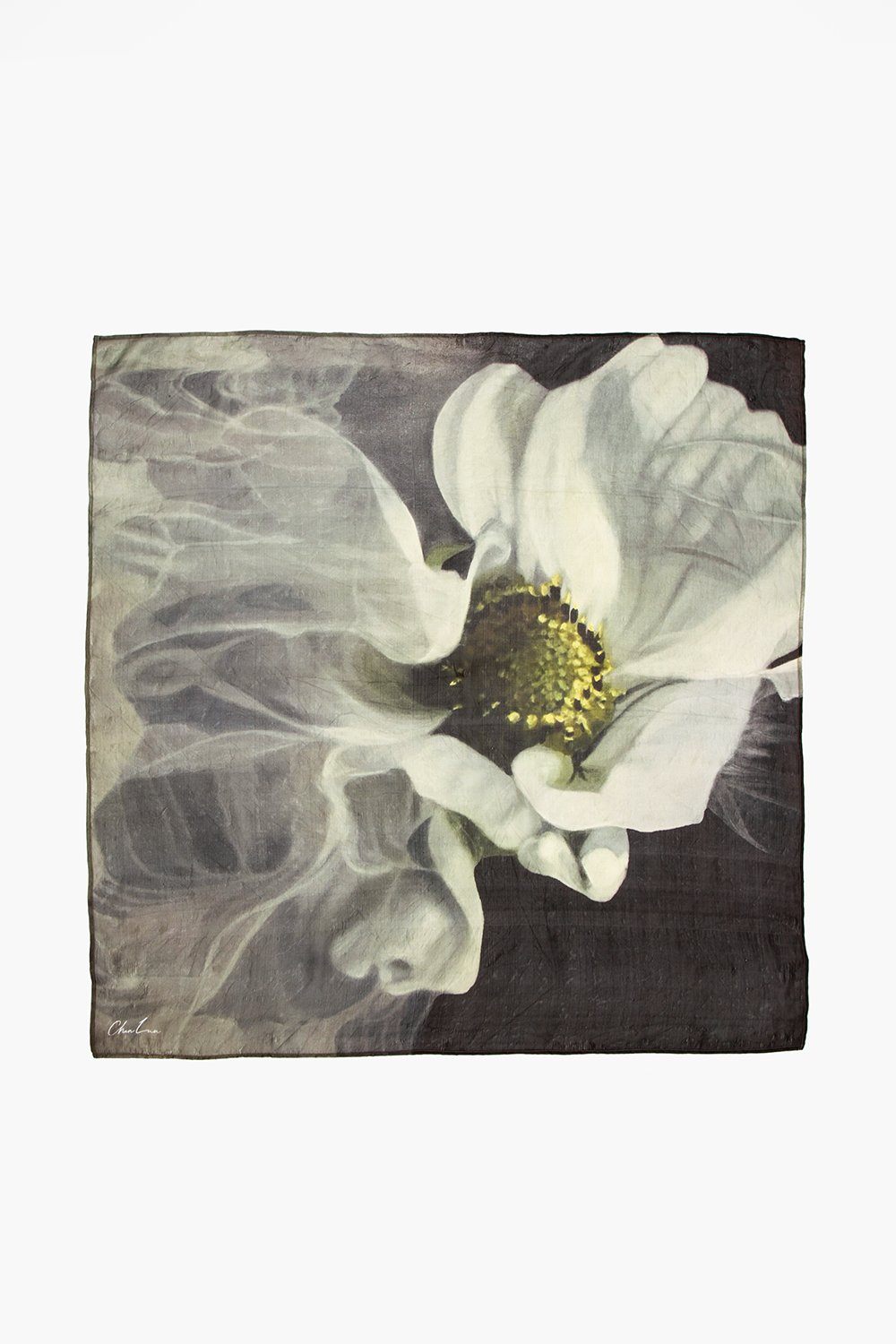 flower silk scarf