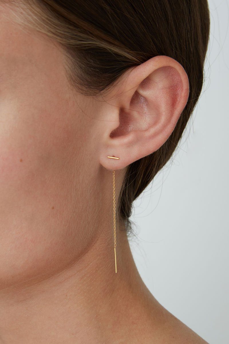 Rose Gold Chain Threader Earrings Rose Gold Earrings Dangle Earrings Gold  Threader Earrings Edgy Earrings Silver Threader Earrings Single - Etsy  Norway