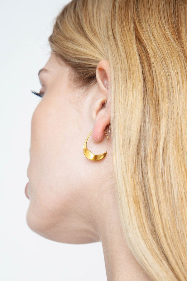 Gold Bar and Hook Earrings Chan Luu