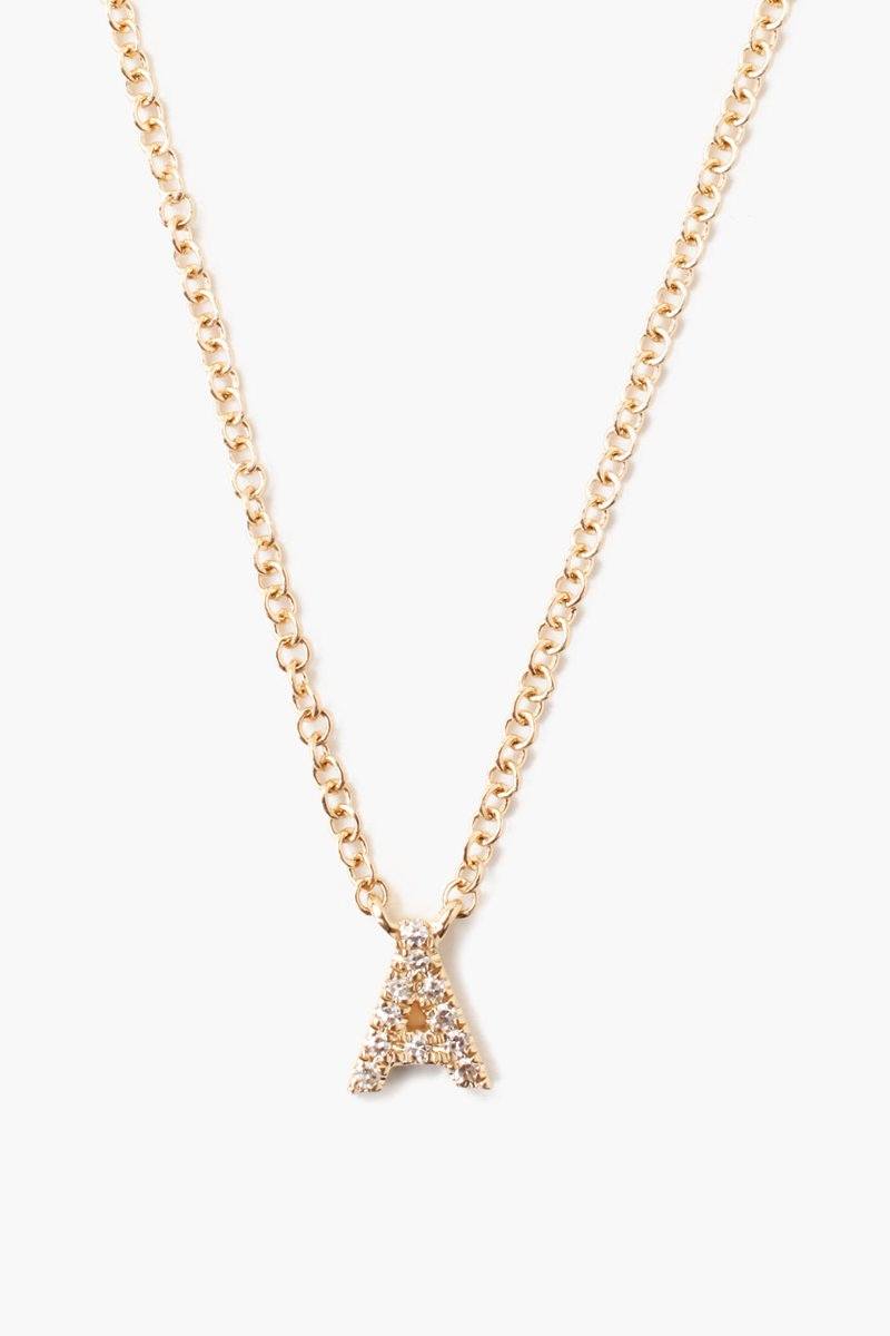 14k Gold and White Diamond Initial Necklace - Chan Luu product image