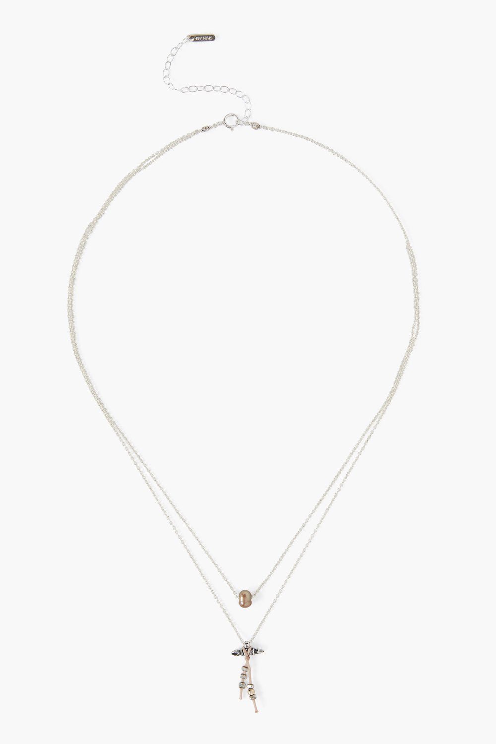 Taupe Pearl Tasseled Layer Necklace – Chan Luu