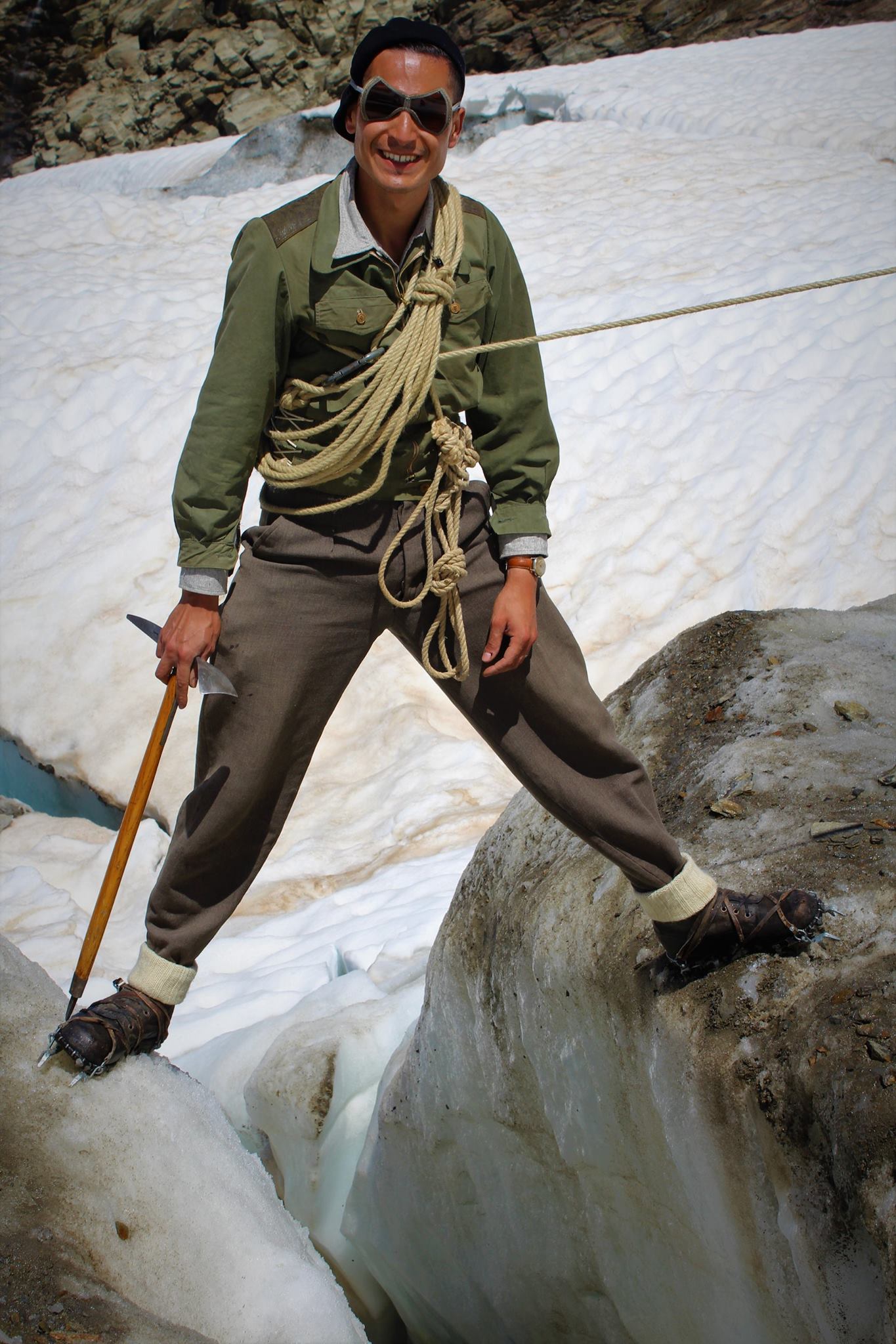 Bruno in climbing gear