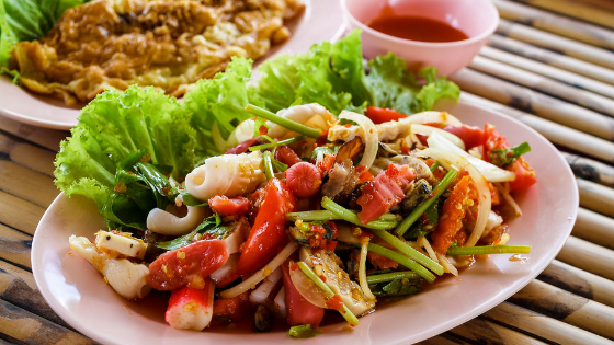 salade de fruits de mer au massalé