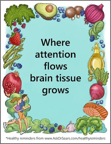 Where attention flows brain tissue grows