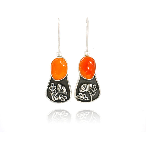 Vickie Hallmark | Carnelian Poppy Earrings