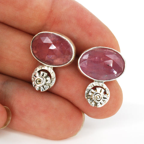 Vickie Hallmark | Rose Sapphire Studs