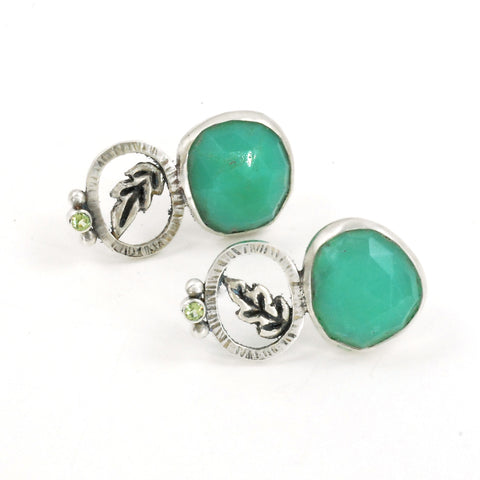 Vickie Hallmark | chrysoprase earrings