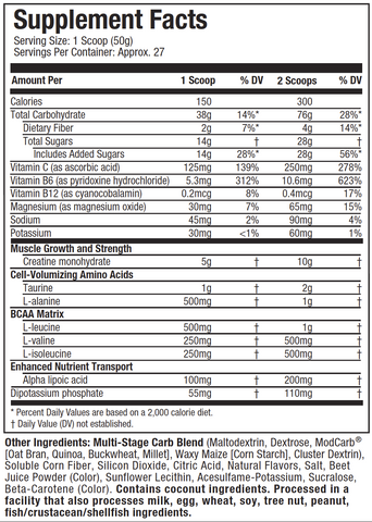 Cell Tech Nutrition Facts