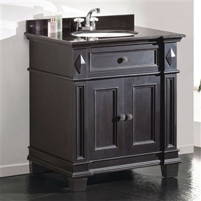 Single Sink Bathroom Vanity With Cabinet Black Granite