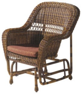 W Unlimited Wicker Gliding Chair Natural Brown Outdoor Patio Furniture Simply Home Life