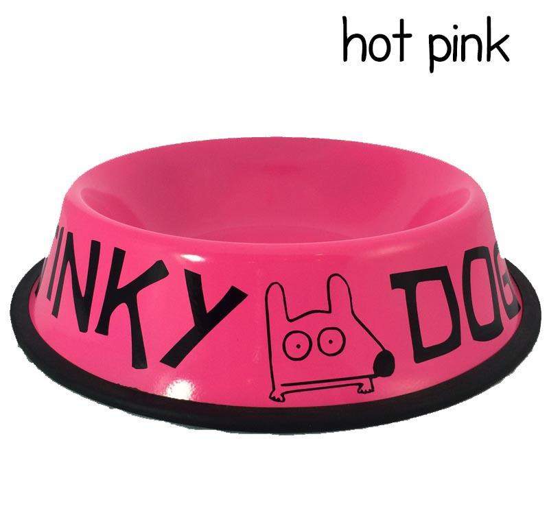 pink dog dish