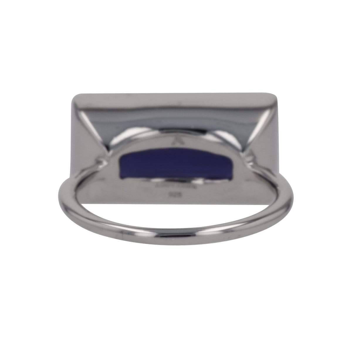 Gloria Ring in White Rhodium / Blue Sapphire