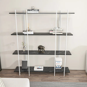 Moss 71" Tall Metal Wood Bookcase | Bookshelf | Display Unit - Decorotika - Metal And Wood Bookcase