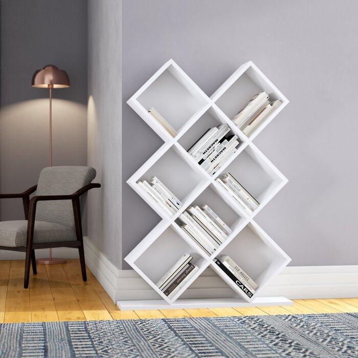 Polka 70'' Tall Metal Wood Bookcase