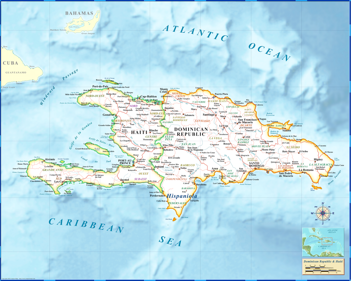 Гаити какое государство. Карта Доминиканы. Карта Гаити и Доминиканы. Остров Гаити Доминиканская Республика. Остров Гаити Доминиканская Республика на карте.