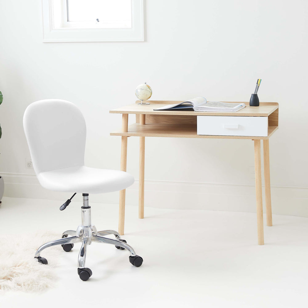 computer desk with a chair