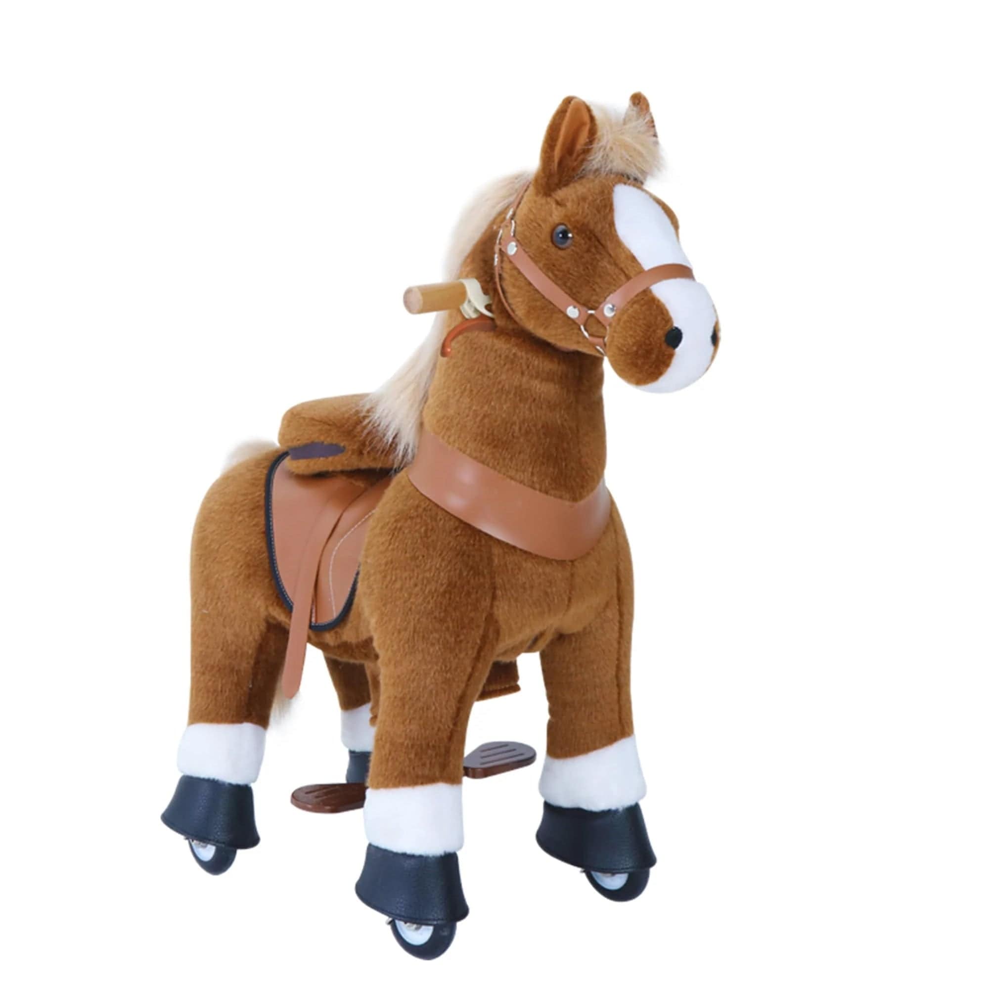 Image of Brown Ride On Toy Pony - Small