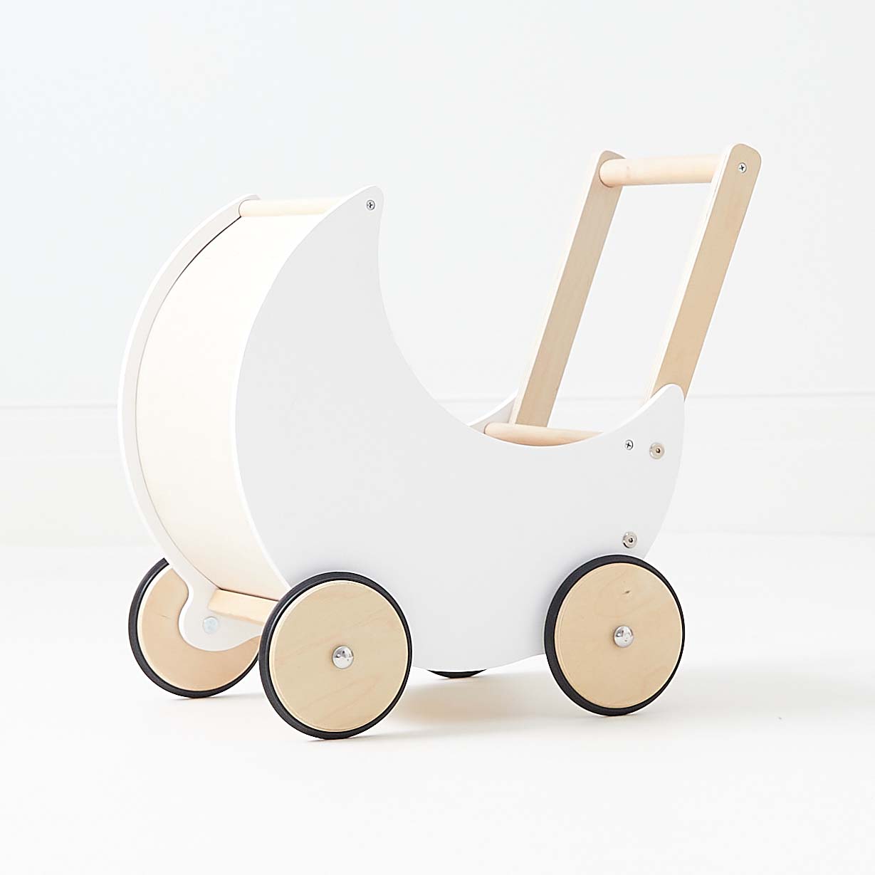 Image of Wooden Moon Doll Pram