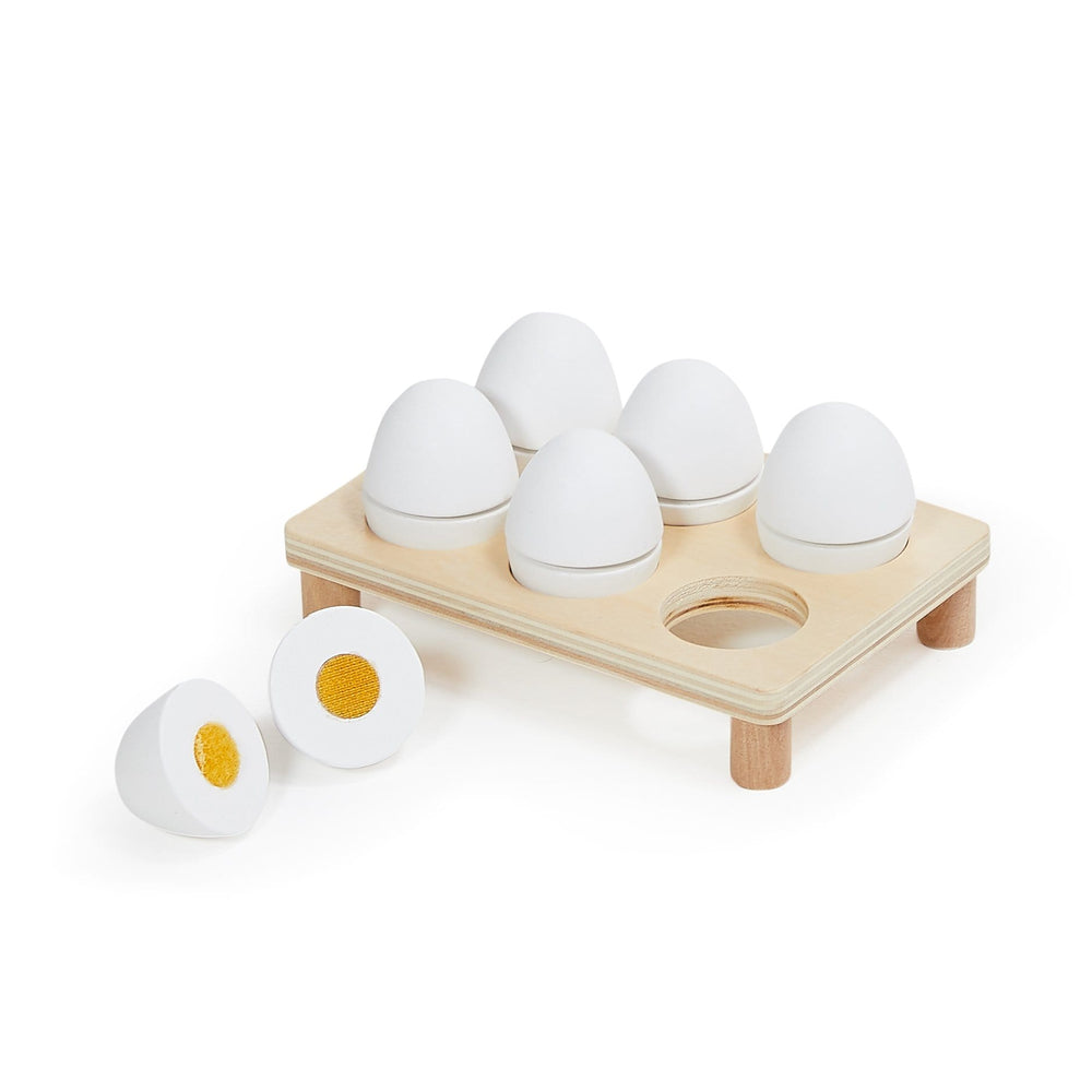 wooden eggs play food