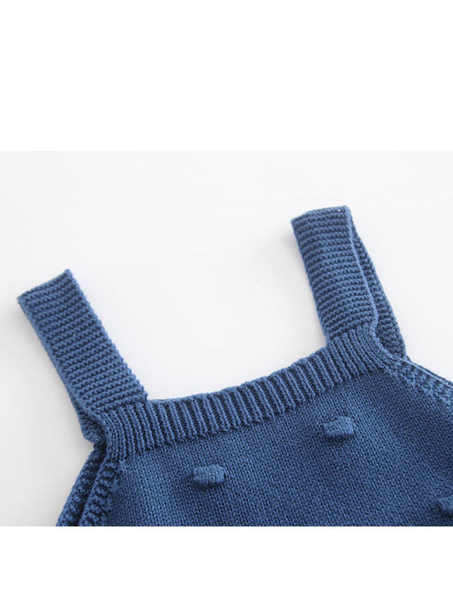 Knitted Suspender Bodysuit Crochet Cotton Onesies