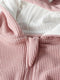 Adorable Bunny Ear Striped Romper Bodysuit Long Sleeve Infant Baby Boy Girl Playsuit