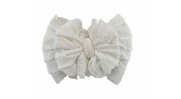 Ruffle Bow Ivory