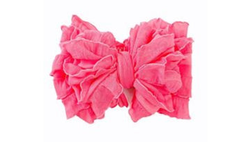 Ruffle Bow Candy Pink