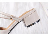 パーティーシックな女性ミュールスリッパ指摘つま先ブロックストラップ閉じた浅いハイヒールの靴サンダル韓国パンプス