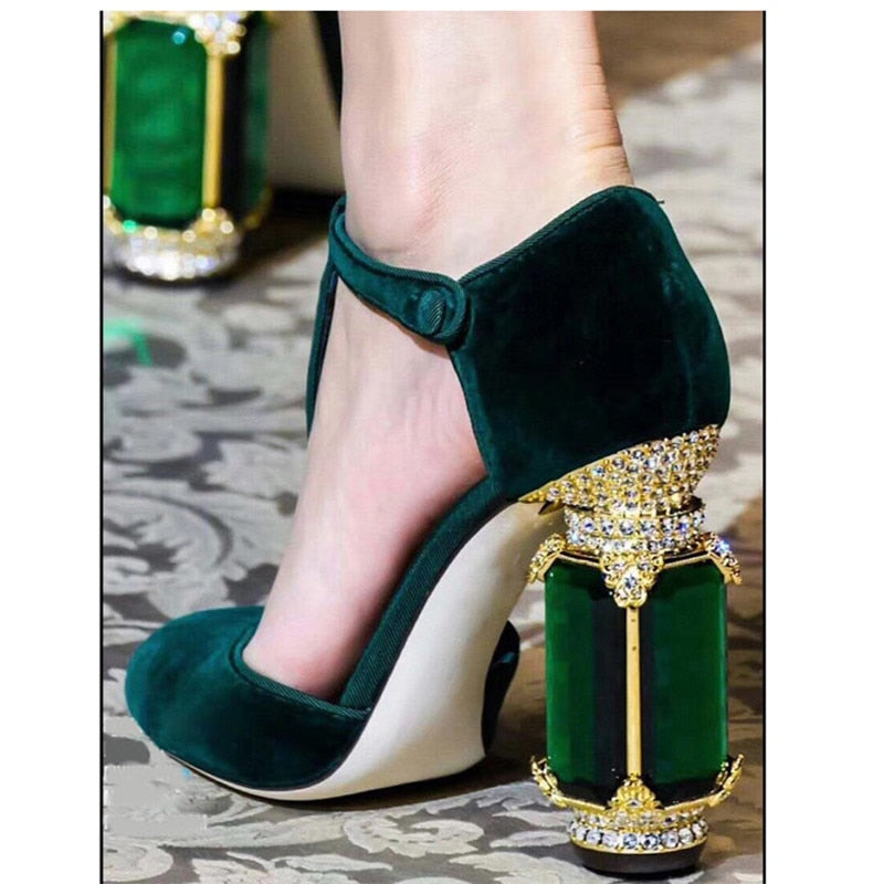 green velvet shoes womens