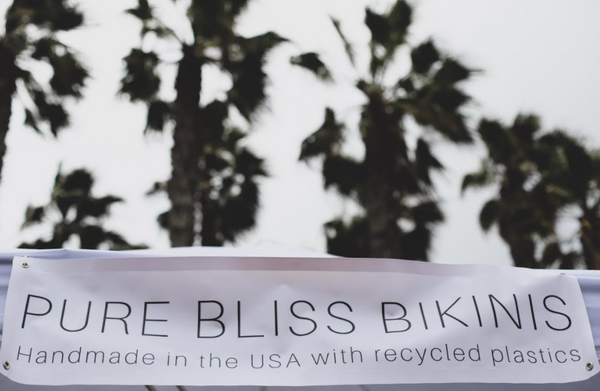 Pure Bliss Bikinis made with recycled plastics