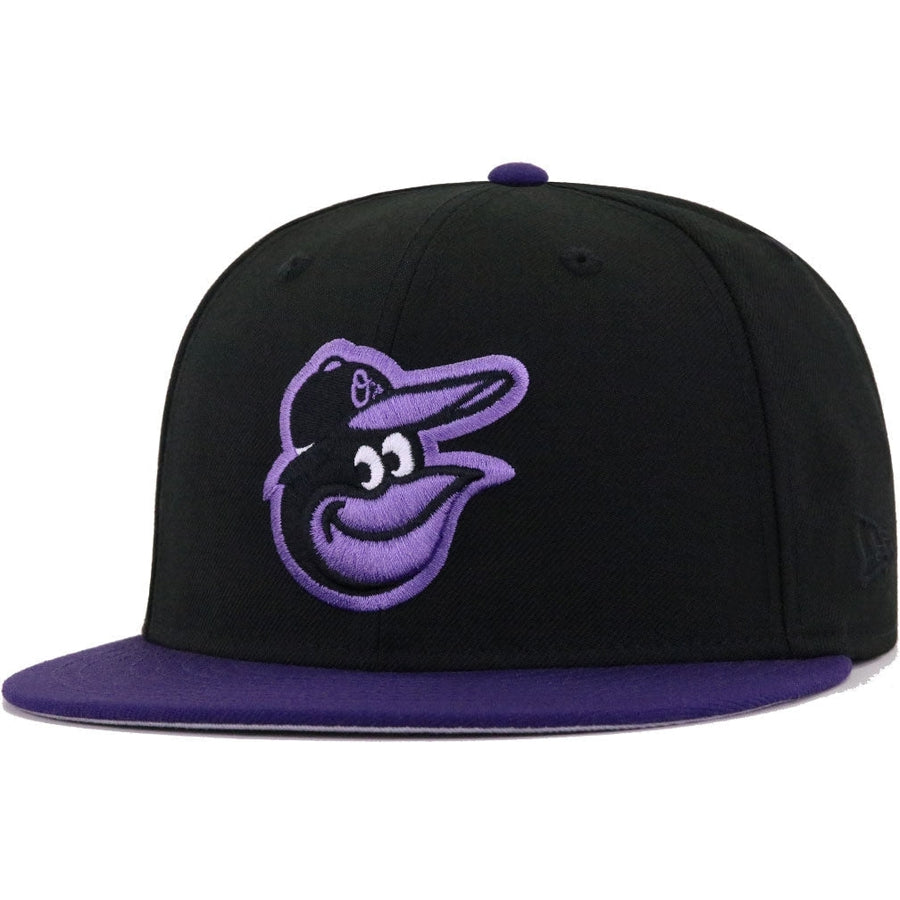 Black Purple Baltimore Orioles Fitted Hat