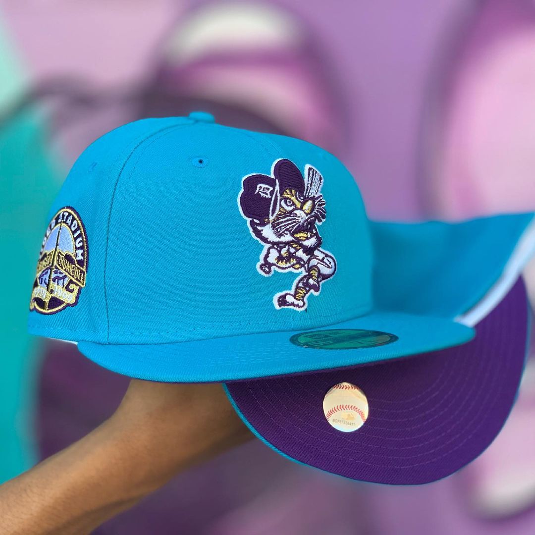 Aquamarine Violet Fitted Hats