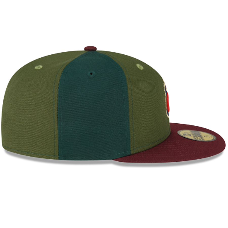 Just Caps Dark Green Fitted Hats