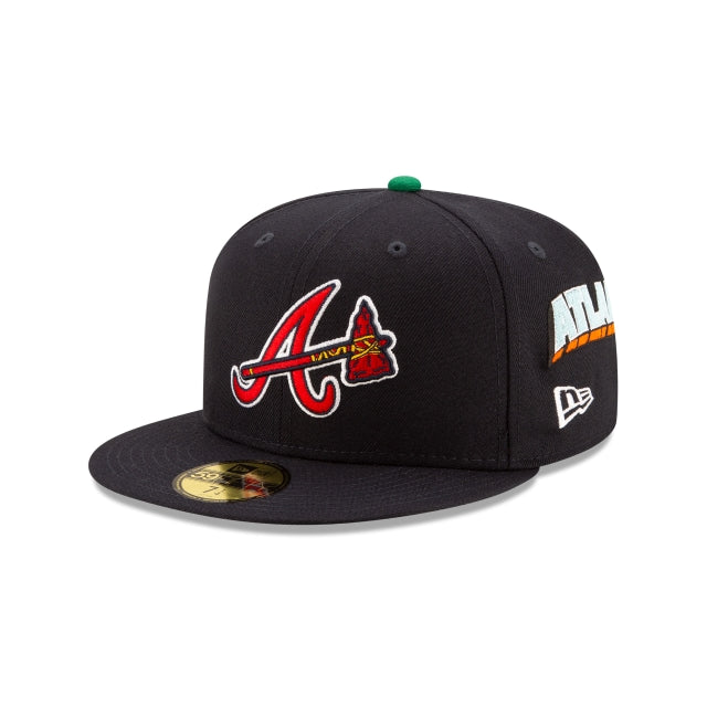 New Era Offset X Atlanta Braves Navy 59fifty Fitted Hat