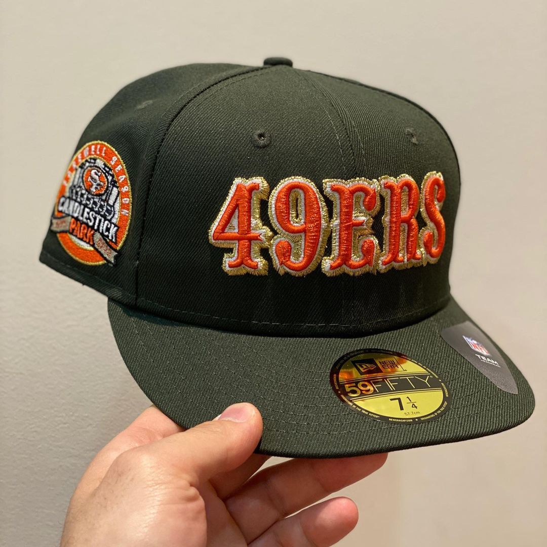 New Era Olive Green & Orange San Francisco 49ers Candlestick Park 59FIFTY Fitted Hat