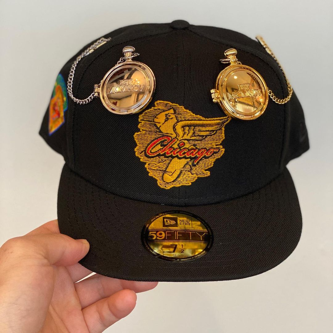 Fitted Hats With Pocket Watch Pin