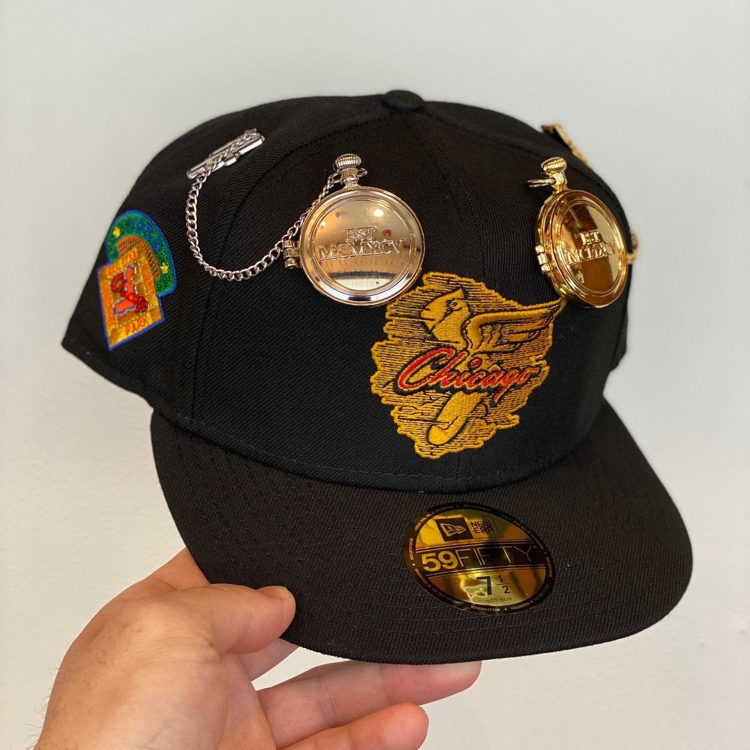 Fitted Hats With Pocket Watch Pin