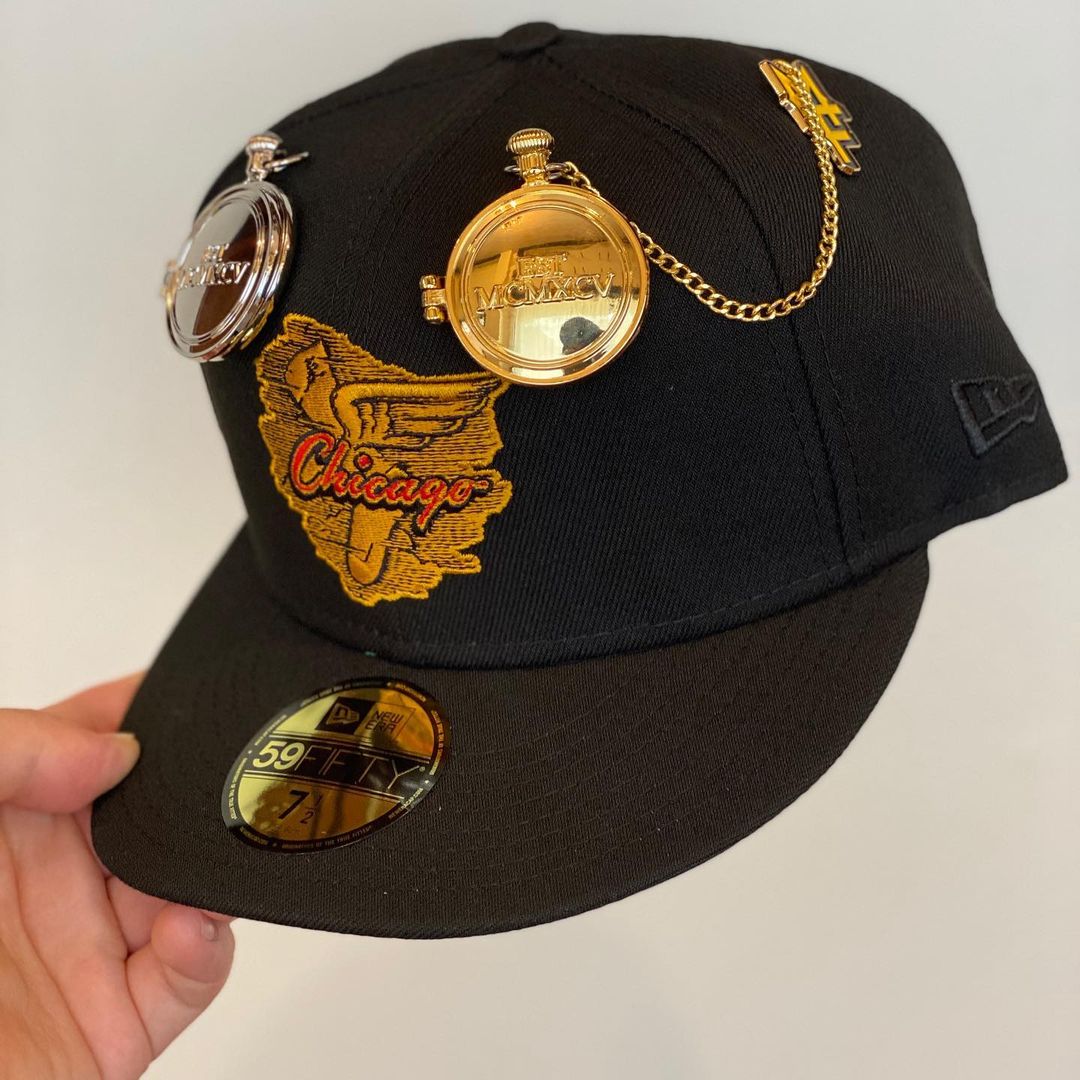 Fitted Hats With Pocket Watch Pin