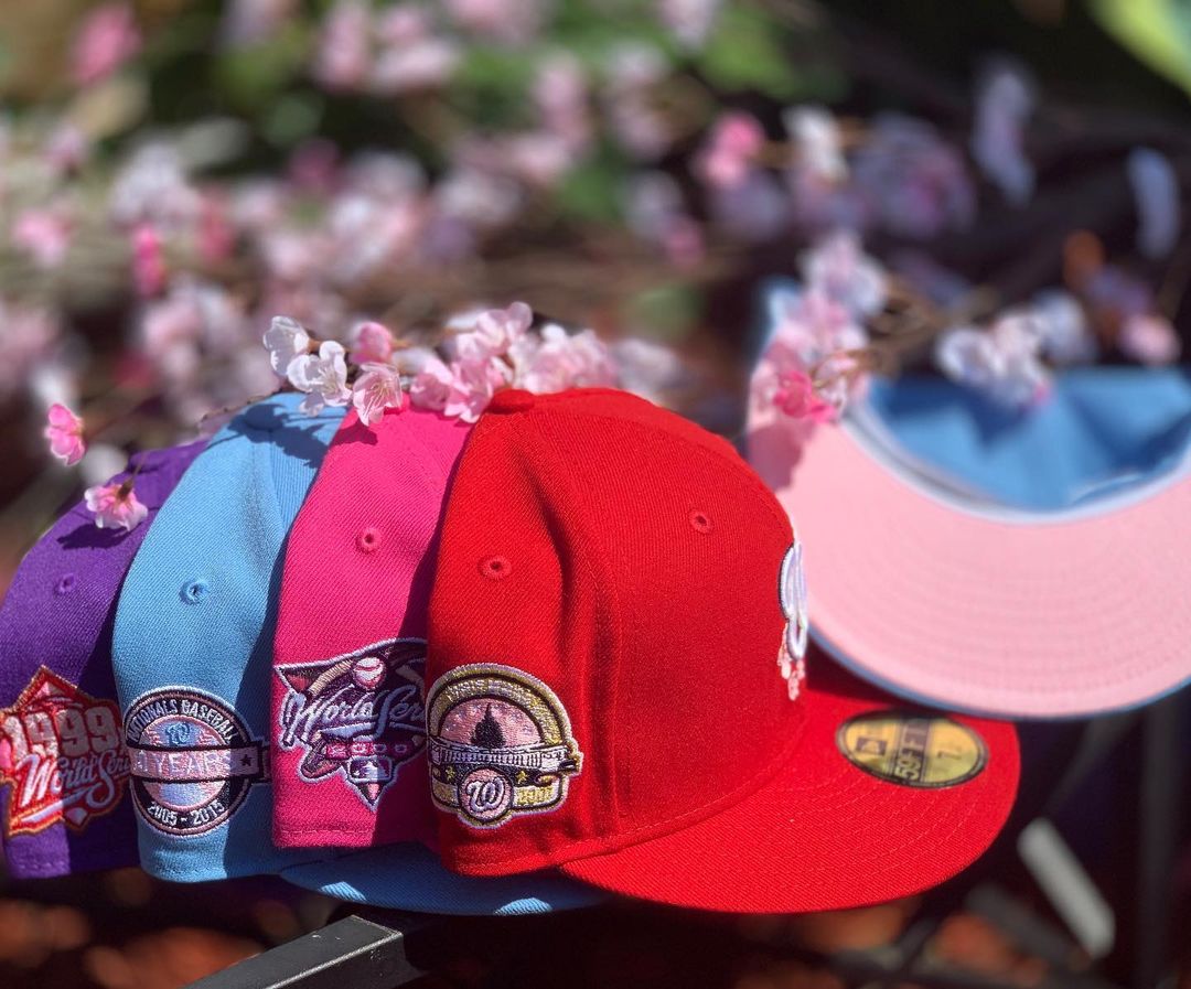 WASHINGTON NATIONALS 10TH SEASONS CHERRY BLOSSOM SKY BLUE PINK BRIM –  Sports World 165