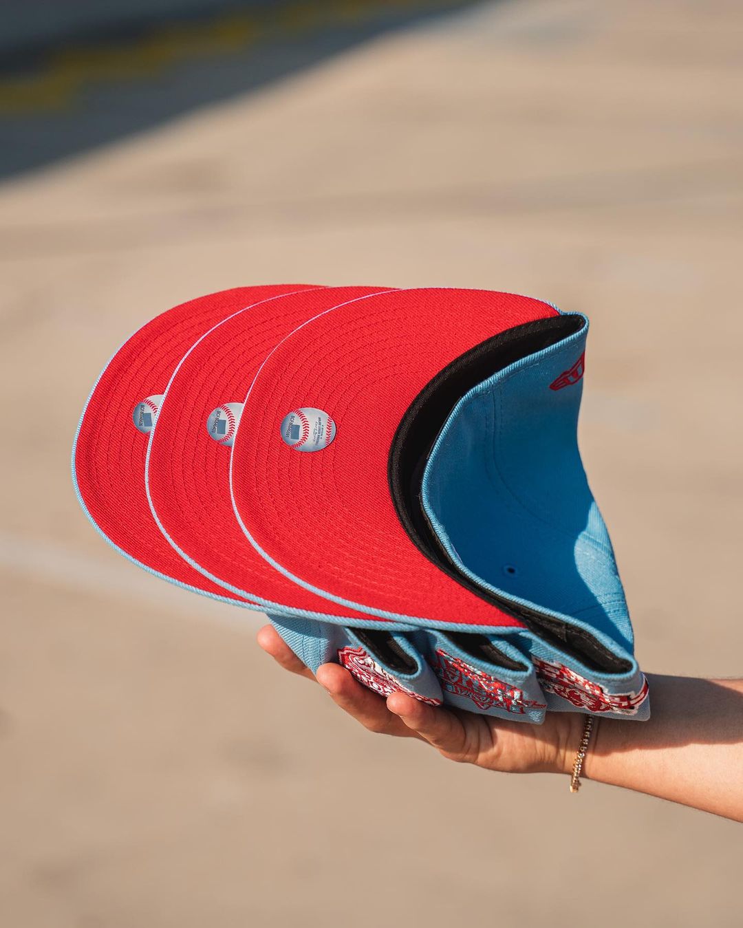Icy Blue & Red Colorway MLB Fitted Hat Dropped 7/3/21