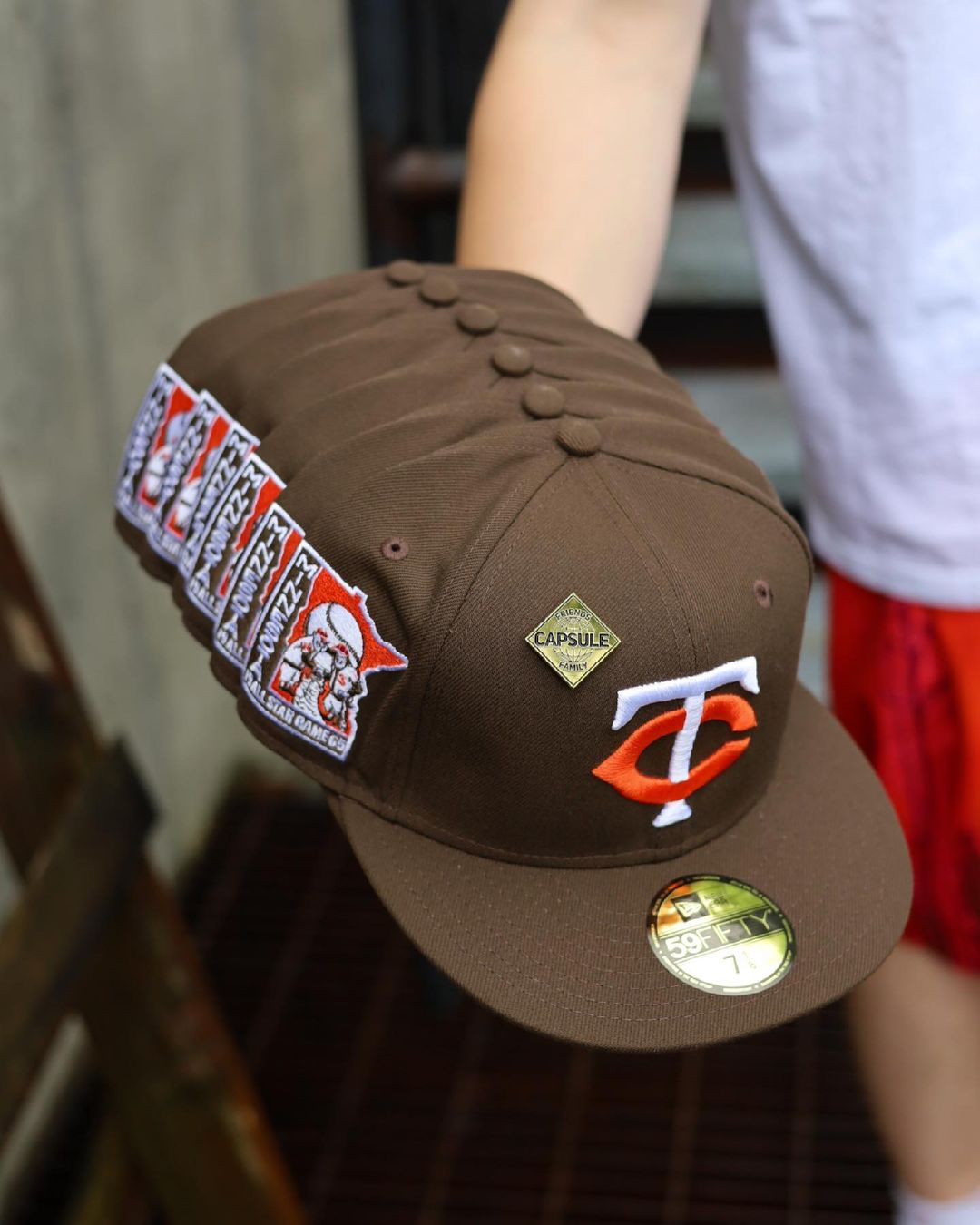 Minnesota Twins Brown & Orange Fitted Hat