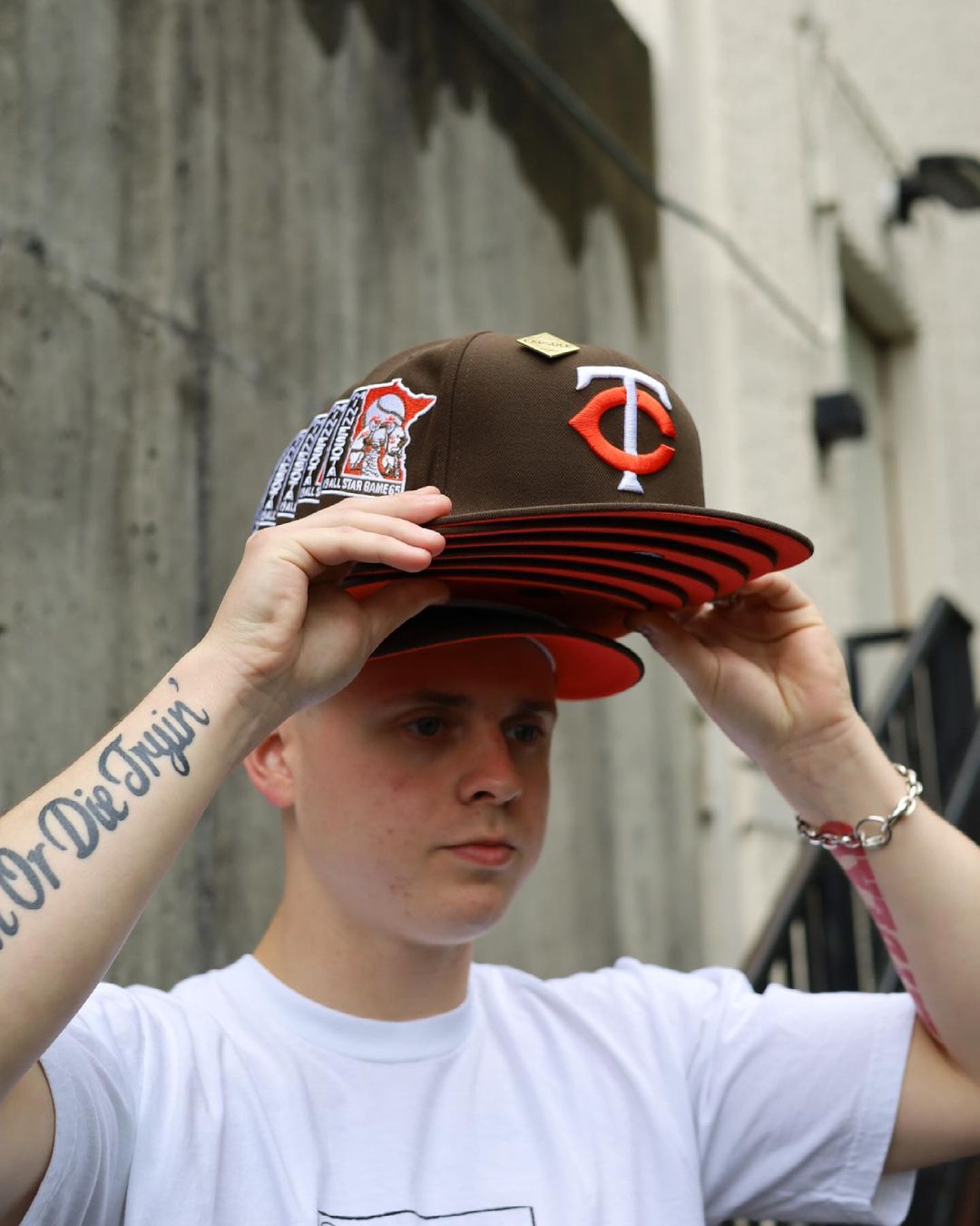 Minnesota Twins Brown & Orange Fitted Hat