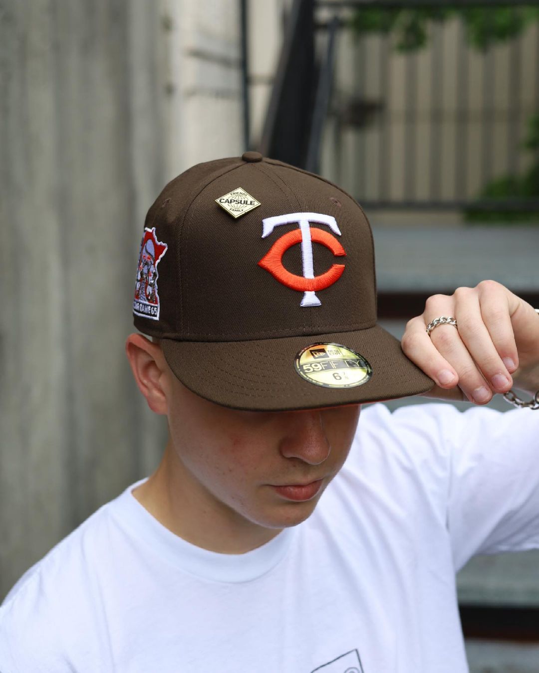 Minnesota Twins Brown & Orange Fitted Hat