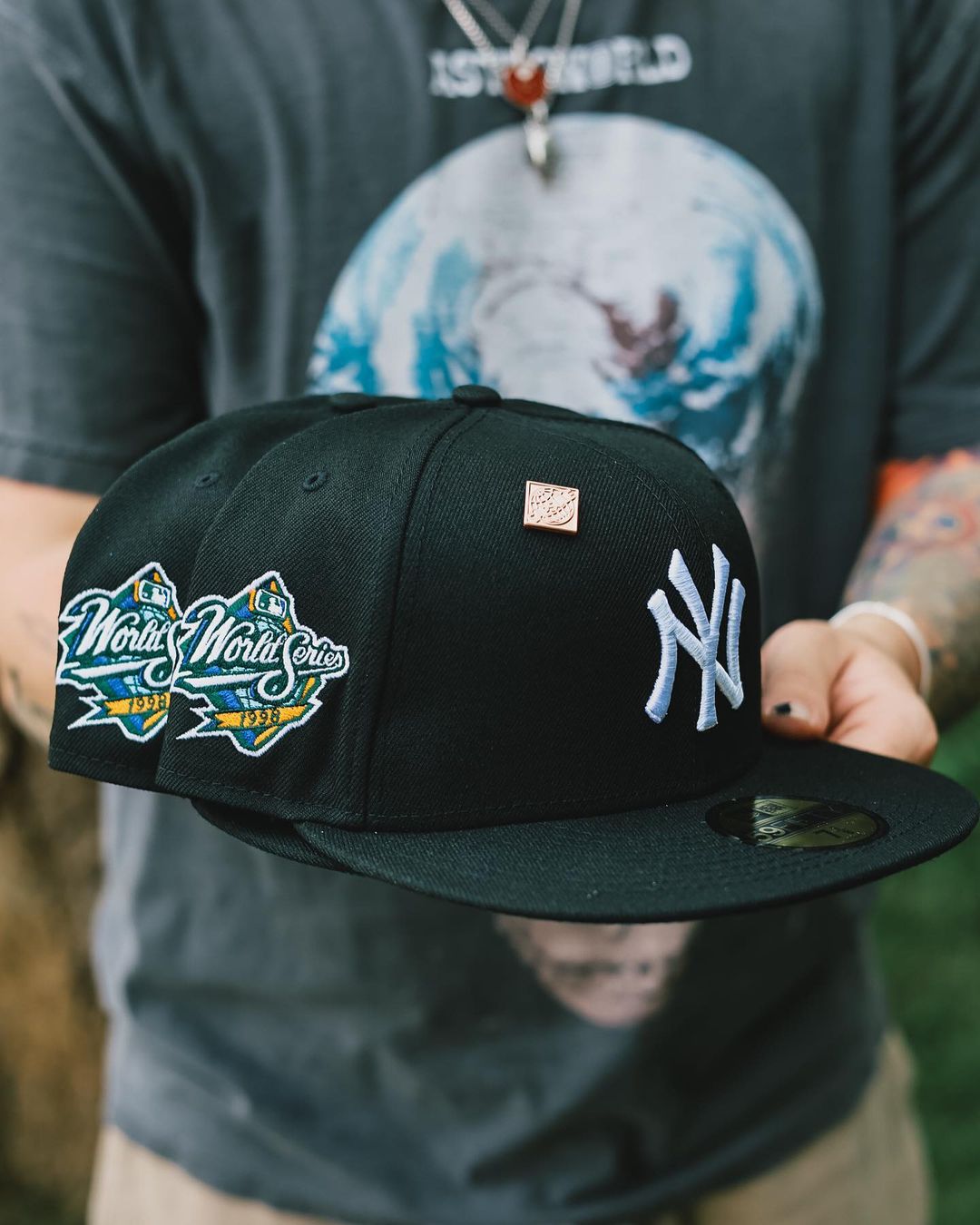 Black New York Yankees 1998 World Series Fitted Cap