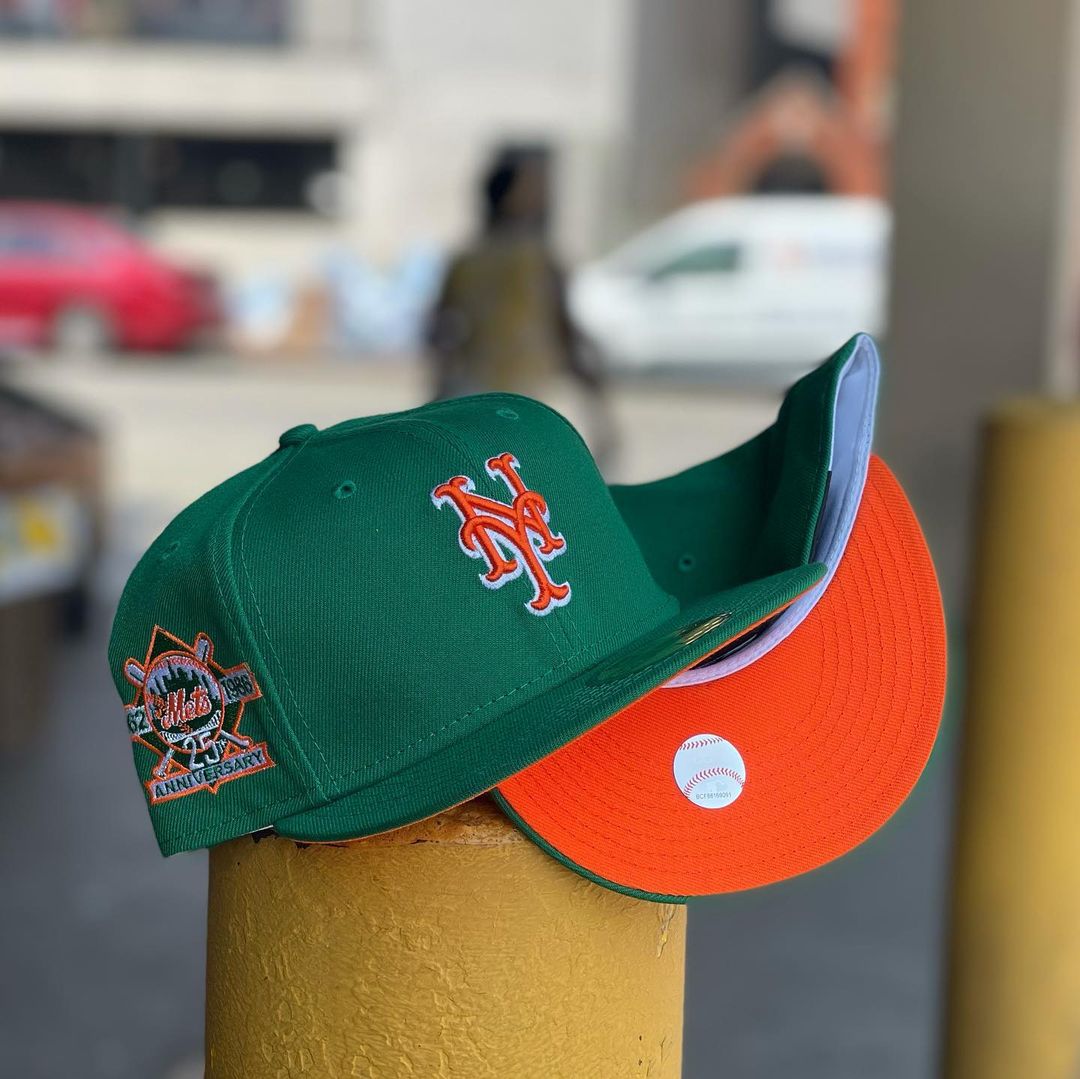 Green & Orange New York Mets Fitted Hat